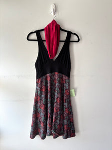 Robe haut noir bas à motifs | LPAQ-16 (M fait L)