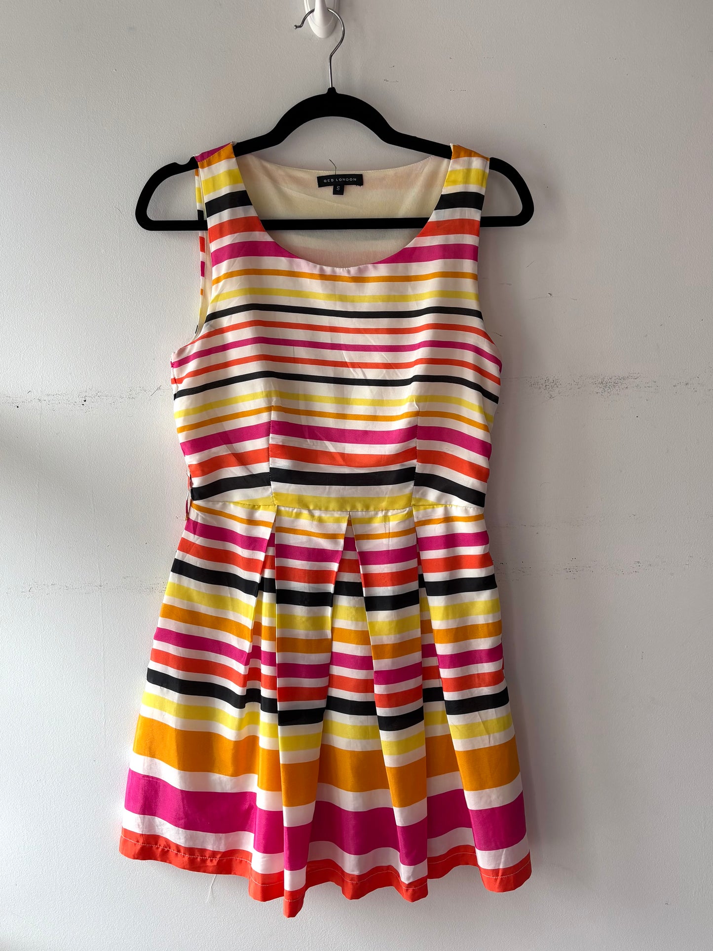 Robe rayée colorée l PINK-420 (S)