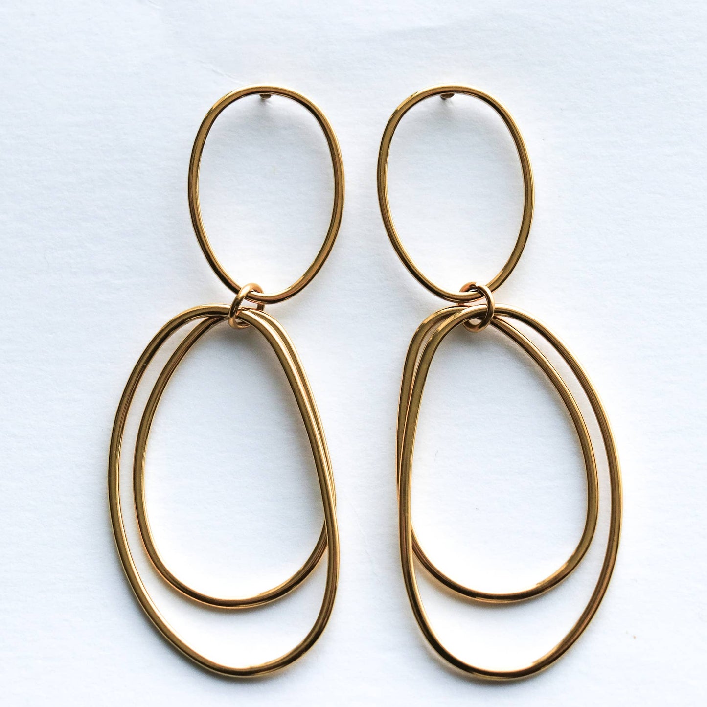 Boucles d'oreilles pendantes | Lungo en or | Horace