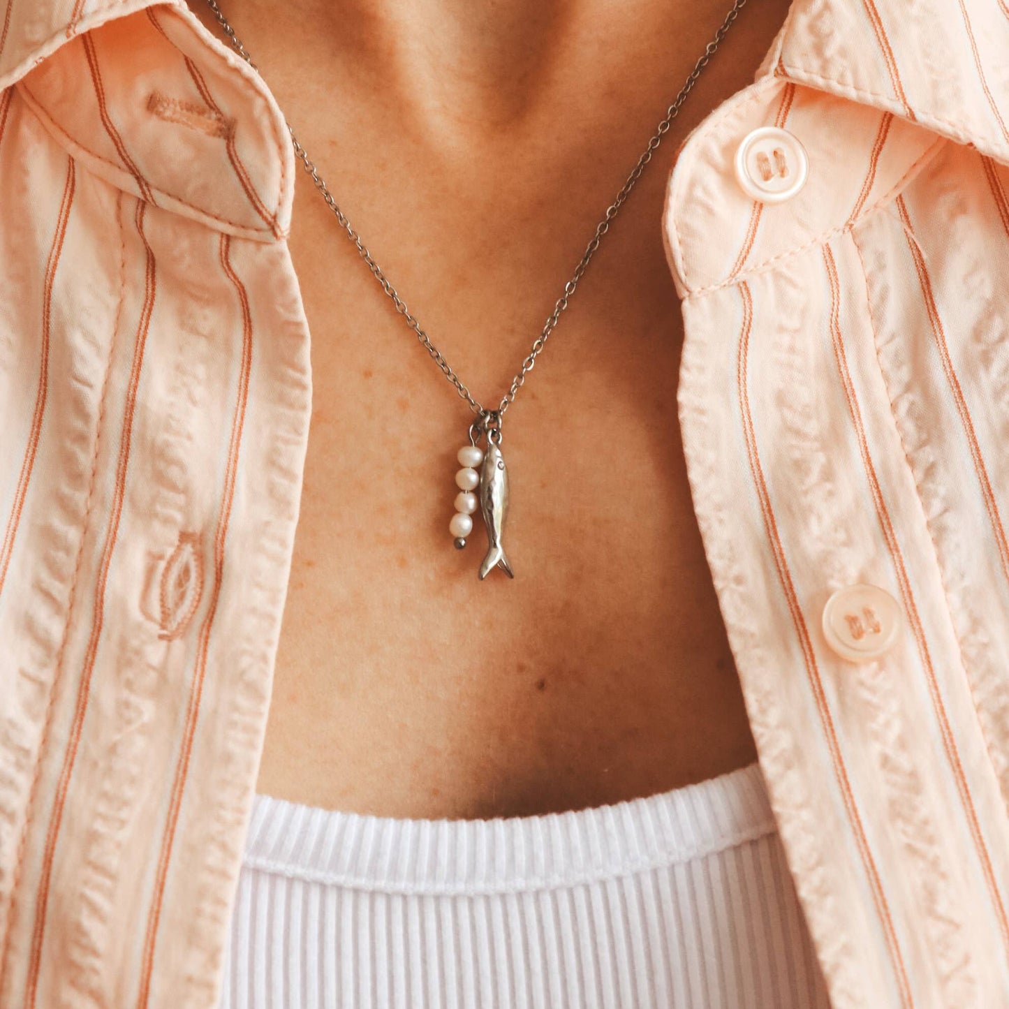 Collier poisson et perles | Pesica | Horace