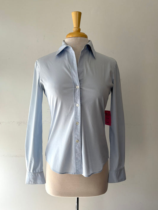 Chemise bleu pâle ajustée, manche longue | NMIL-90 (S)