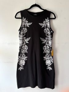 Robe noire fleurs côté| JCAM-05 (M fait S)