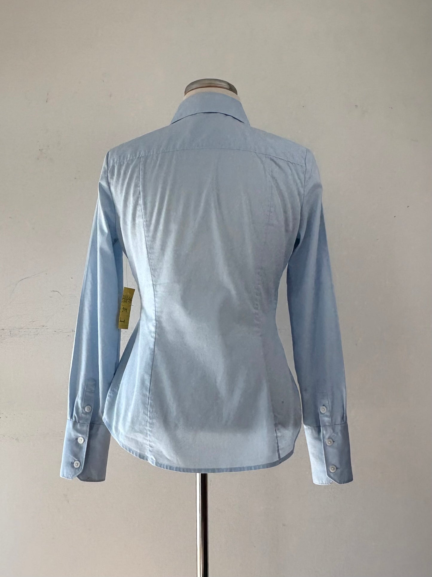 Chemise bleu pâle ajustée, manche longue | PINK-547 (S)