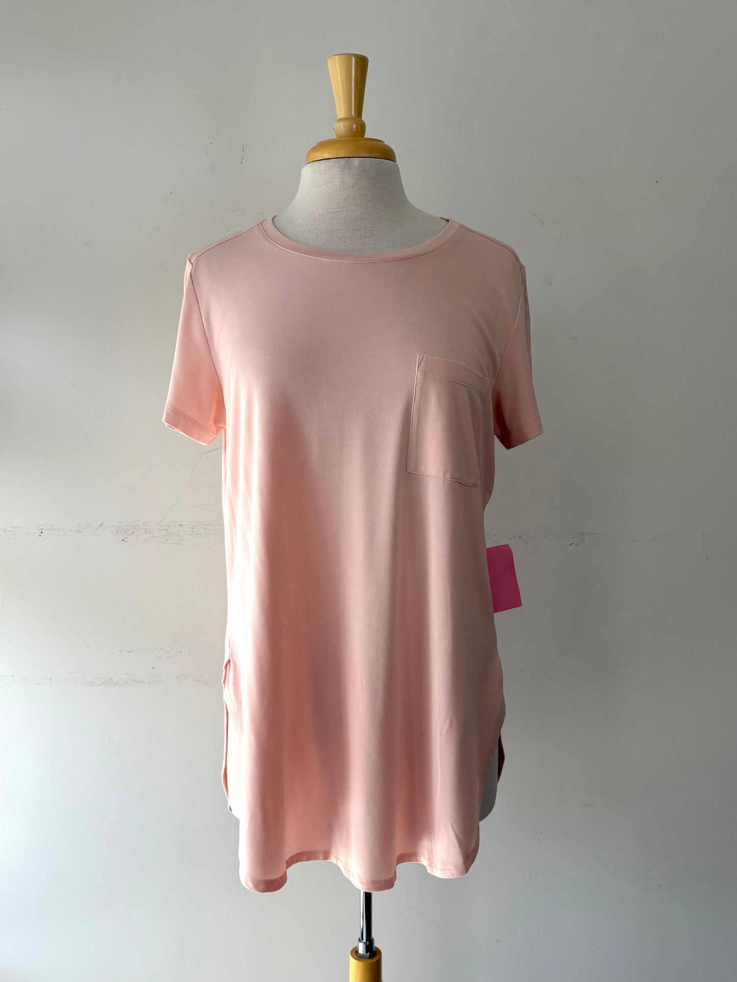 Tunique saumon, encolure en rond, manche courte | ASIM-160 (XL)