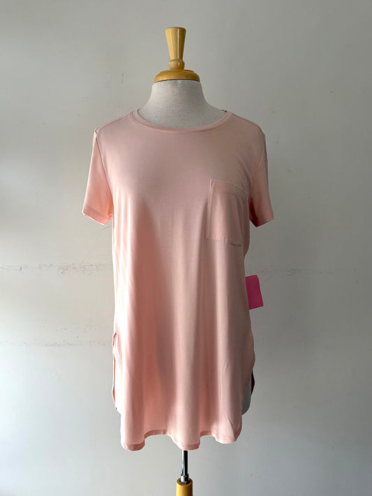 Tunique saumon, encolure en rond, manche courte | ASIM-160 (XL)