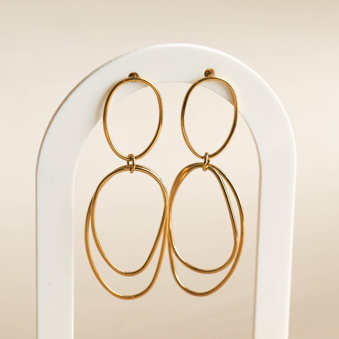 Boucles d'oreilles pendantes | Lungo en or | Horace