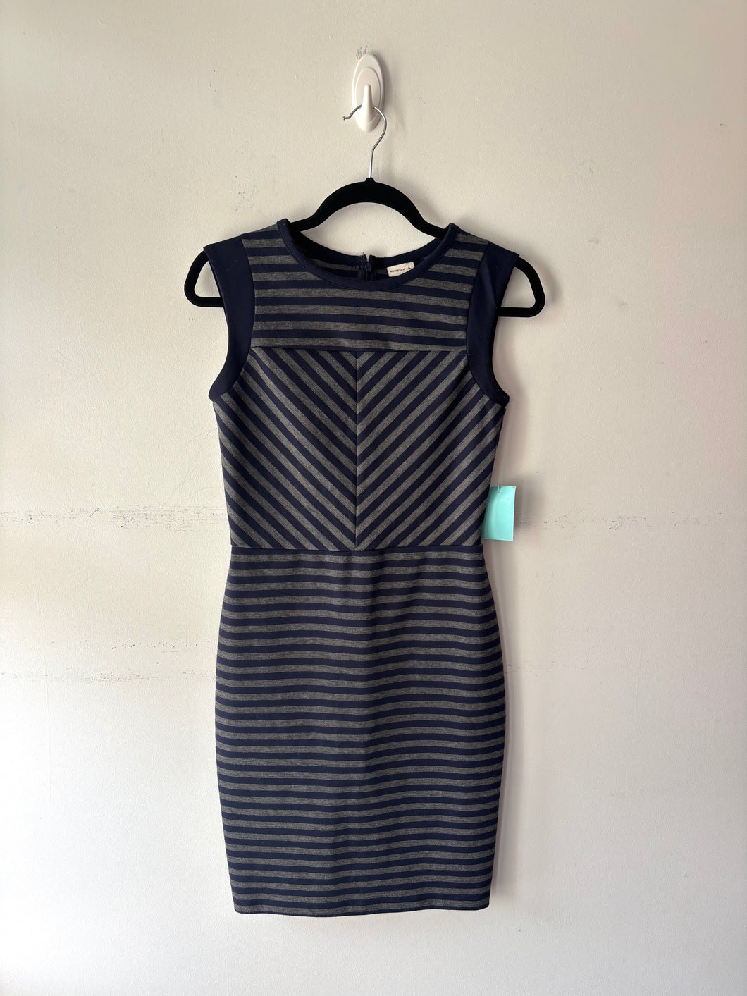 Robe rayée marine/grise/blanche pas manche | MNDUH-28 (XS)