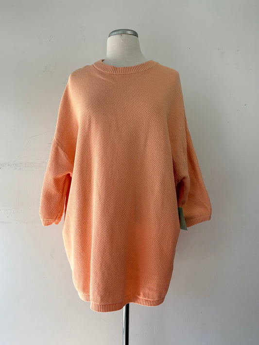 Pull tricot corail, encolure en rond, manche longue | JBEA-38 (L)