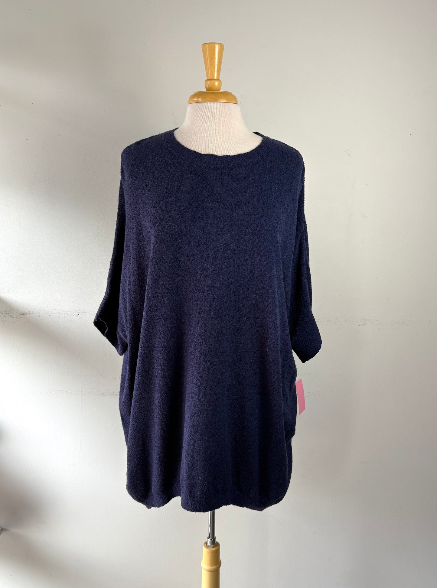 Tunique marine, manche raglan courte | ASIM-158 (XL)