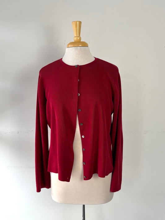 Veste rouge, manches longues, boutons | PINK-475 (XL)