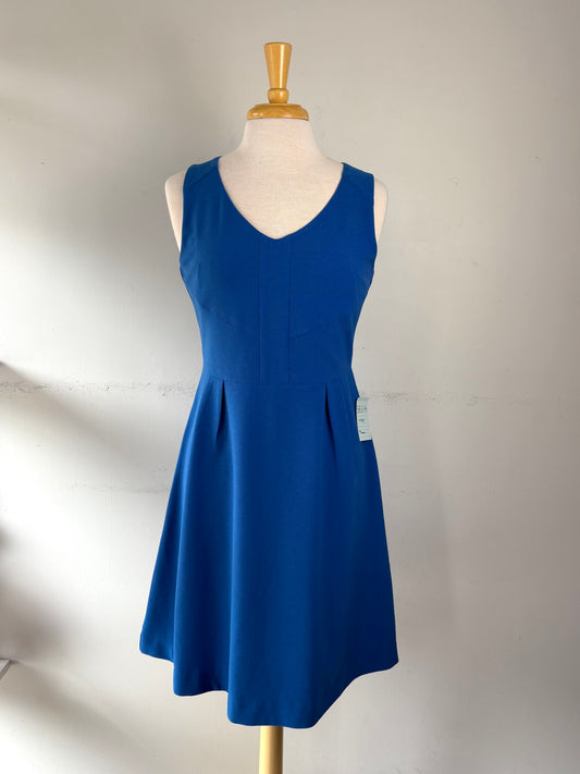 Robe bleu, pas de manche, encolure en V | SRIV-33 (9 ans)