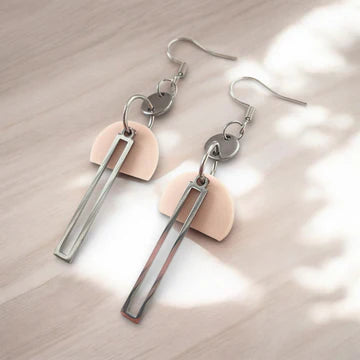 Boucle d'oreilles beige rosée | MF-75 | M Fantaisies