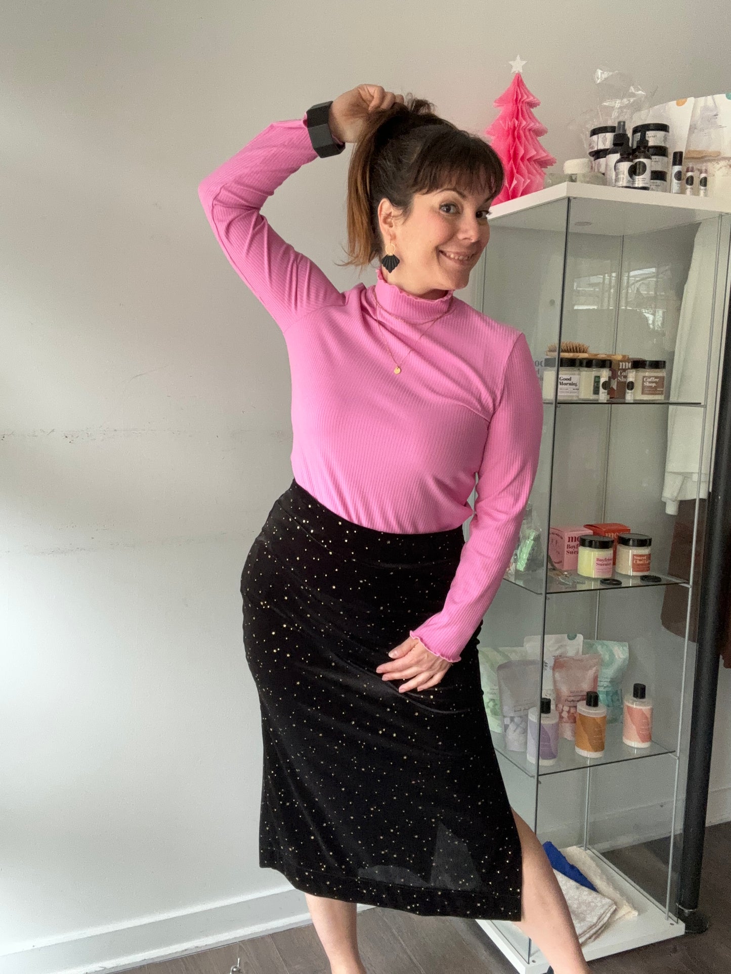 Jupe en velours à étoiles Céleste (Pinkmuchacha)