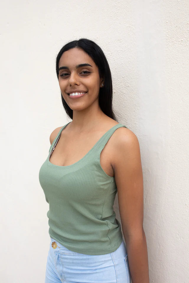 Camisole rib col U | Louve