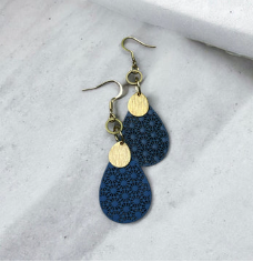 Boucle d'oreilles filigranes bleues | MF-635
