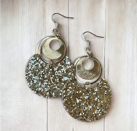 Boucle d'oreilles la bohème pailletée  | MF-427