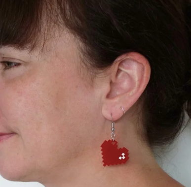 B.O. Pendantes coeur pixel | Lili1037