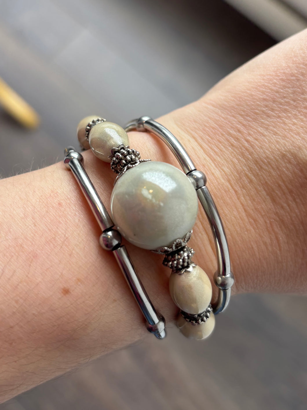 Bracelet torsadé à perles | ELAP-43