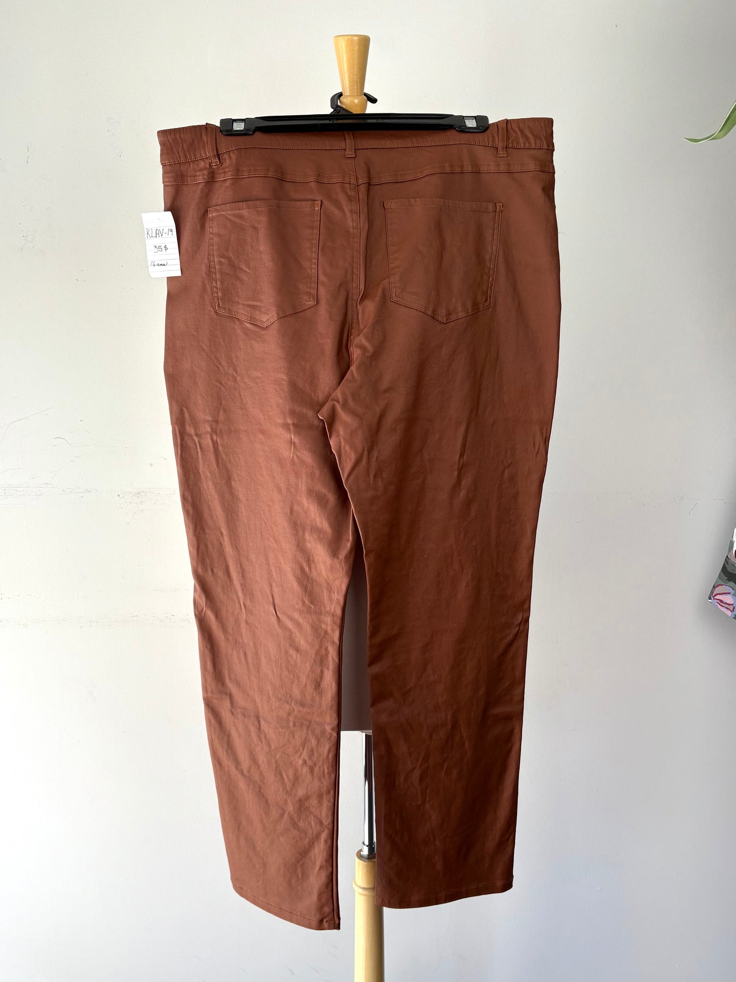 Pantalon imitation cuir, cognac | KLAV-19 (16 ans)