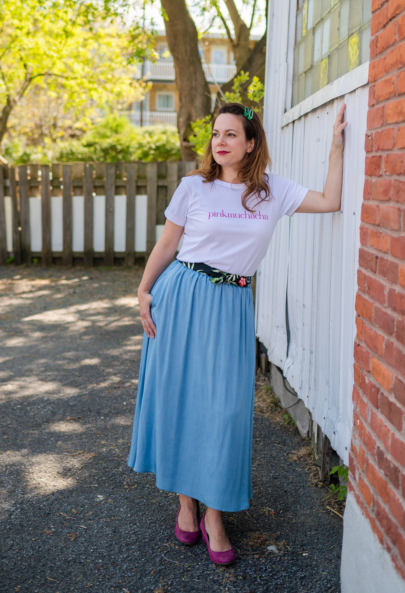 T-Shirt blanc manches courtes PKM (Pinkmuchacha)