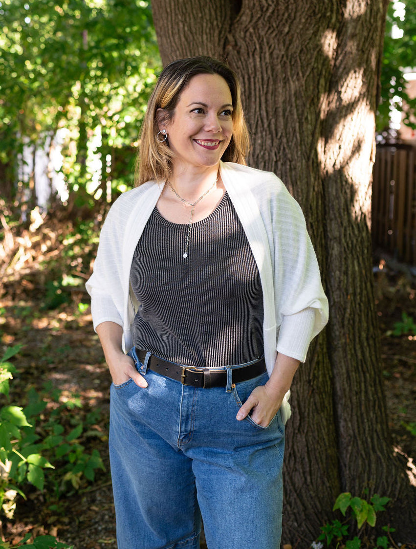 Veste chauve-souris "one size" courte | Lucie crème (Pinkmuchacha)