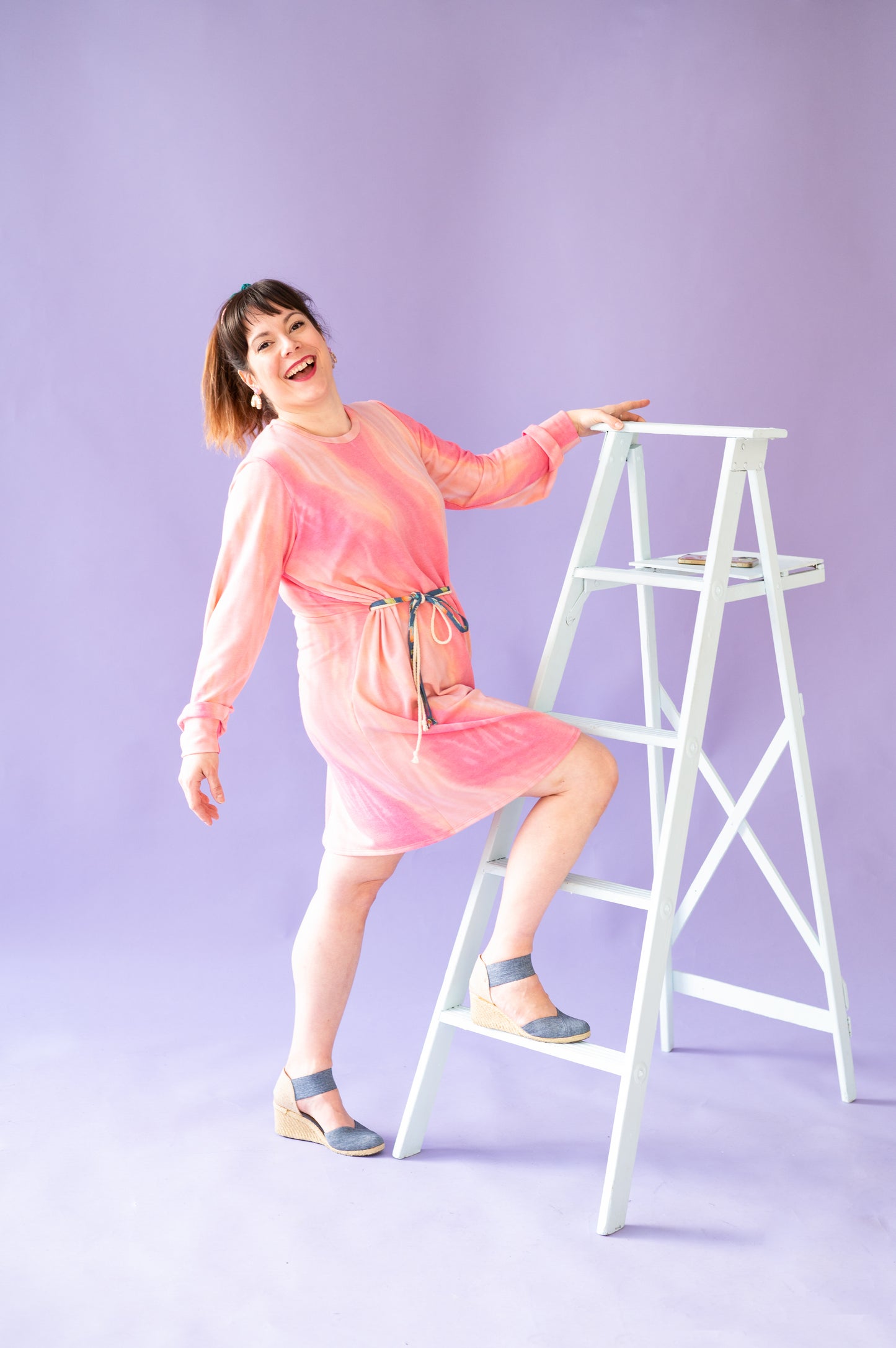 Robe tie dye manches longues  | Alice (Pinkmuchacha)