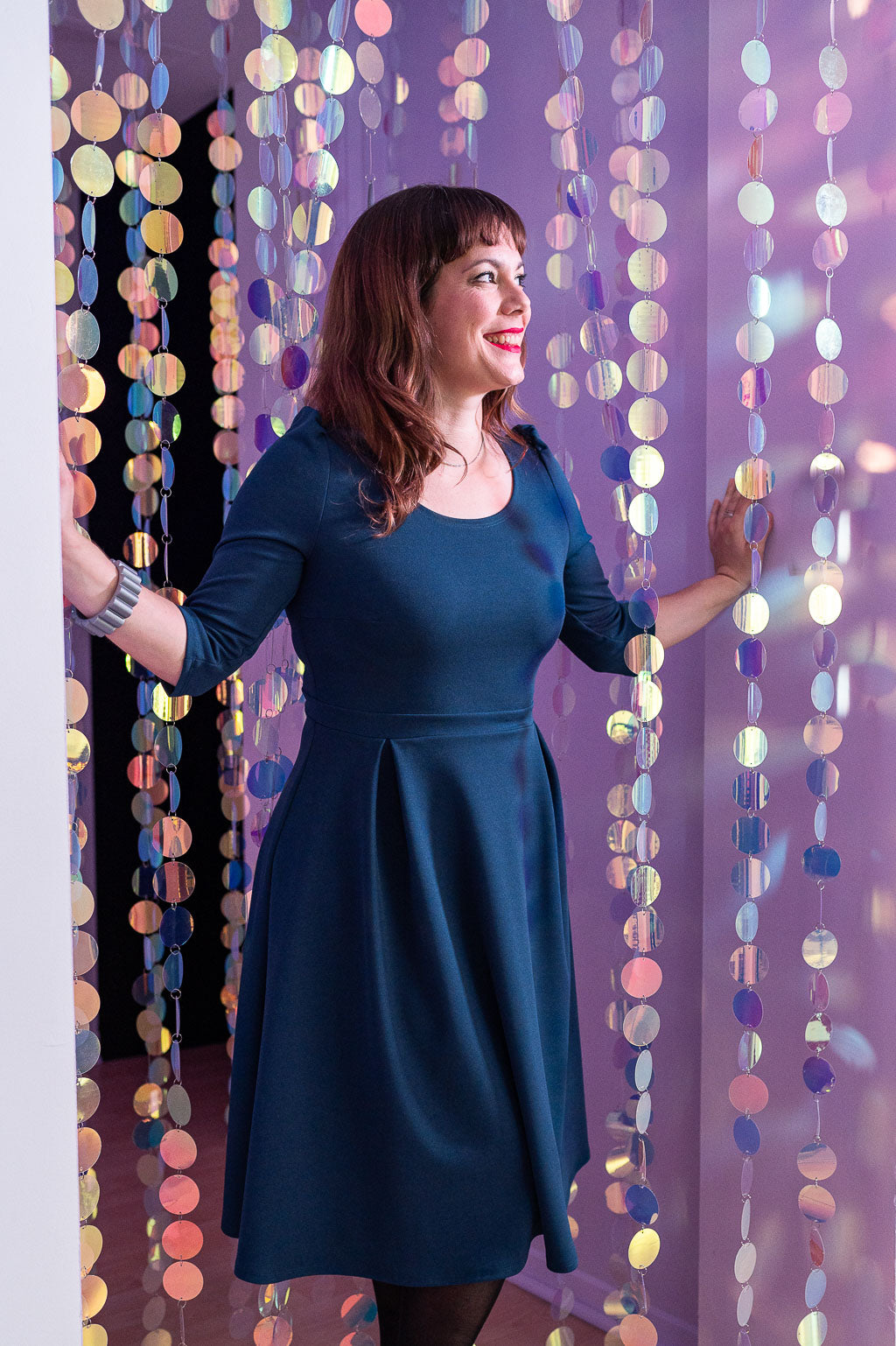 Robe manches 3/4 et plis creux au devant | Hortense (Pinkmuchacha)