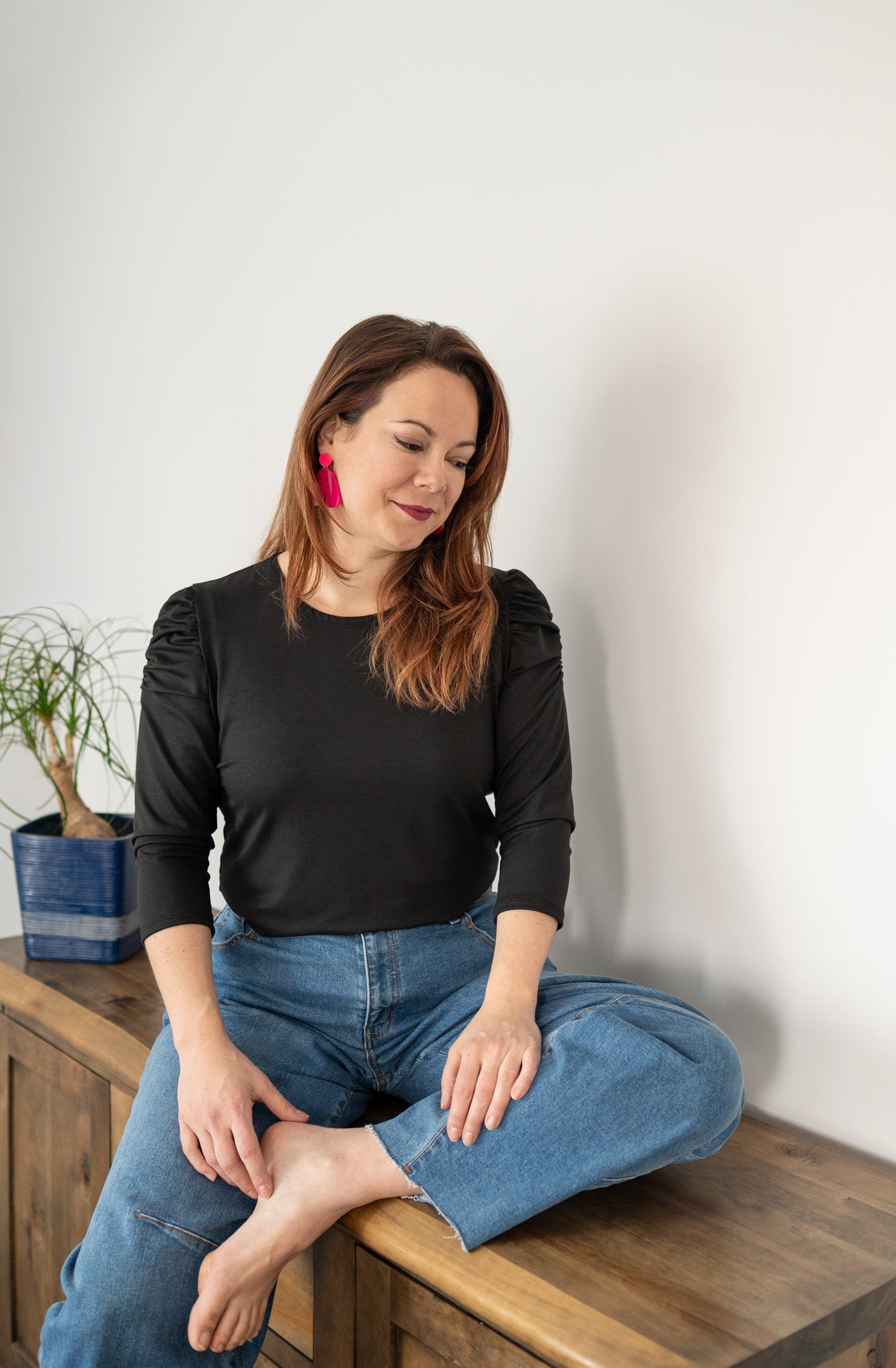 Haut manches froncées | Liliya (Pinkmuchacha)