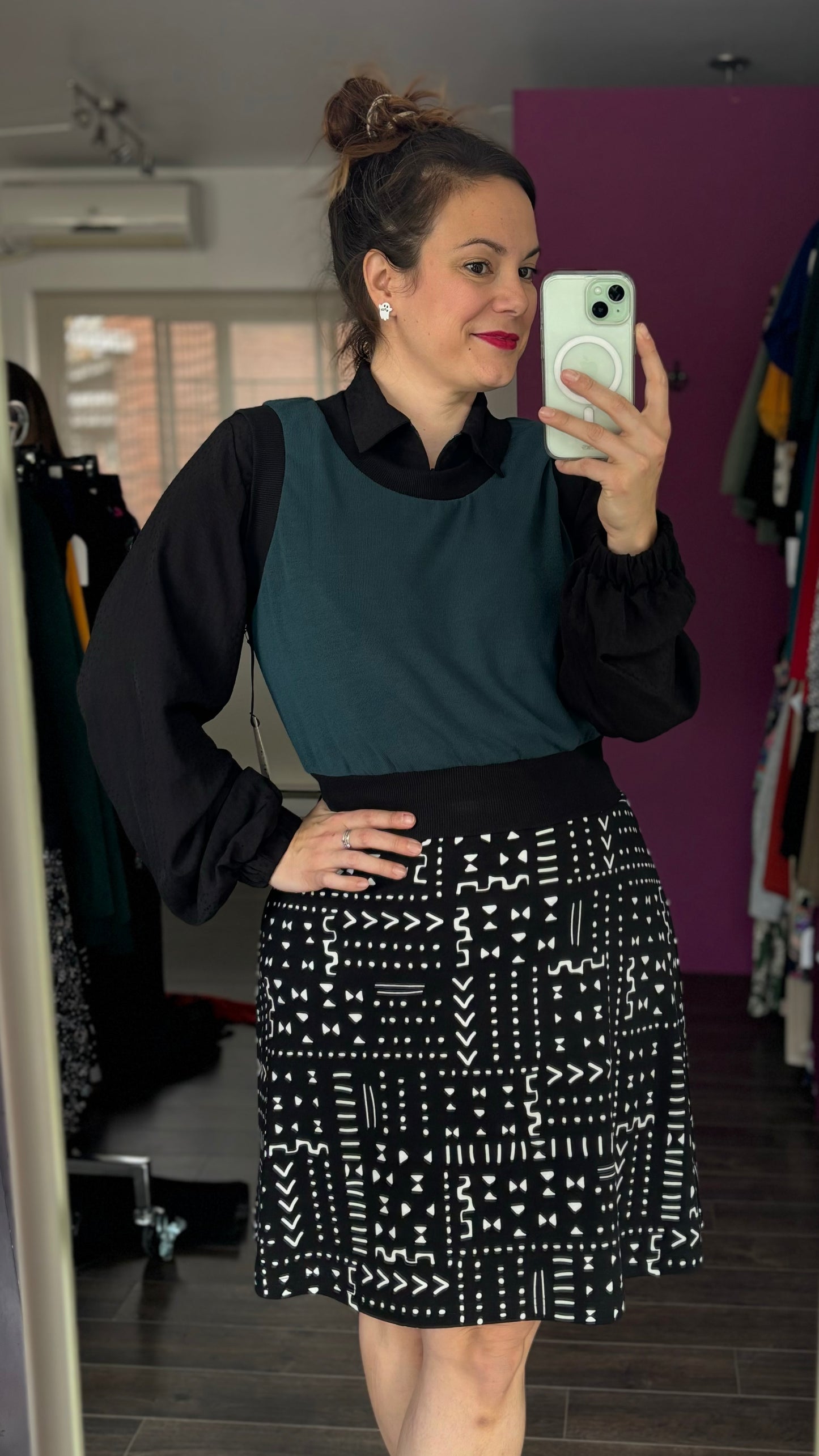 Chemisier manches longues, longueur tunique | Heather (XL)