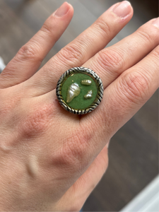 Bague ronde verte | ELAP-40