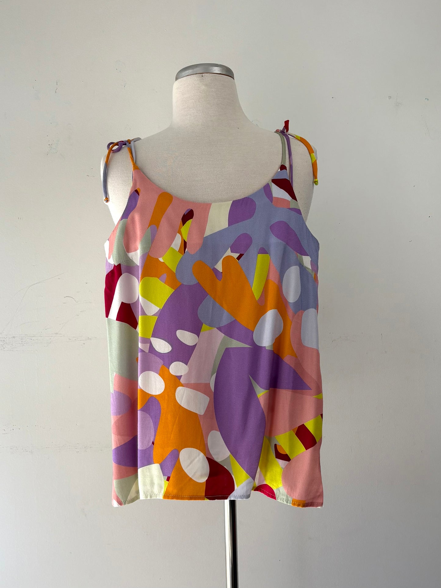 Camisole couleurs vives, bretelles ajustables, fines, encolure en V | MDUB-22 (S)