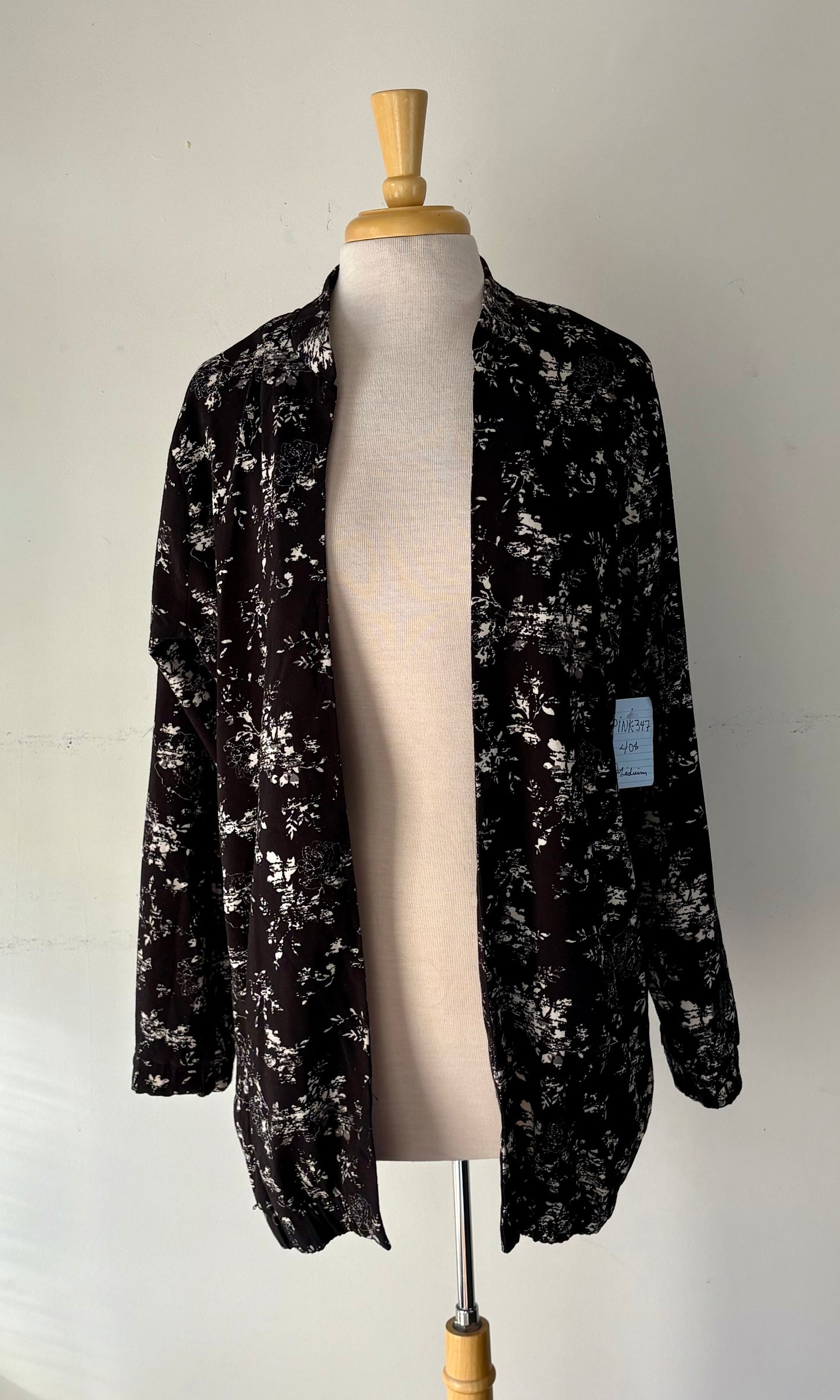 Veste légère noire/blanche | PINK-347 (M)