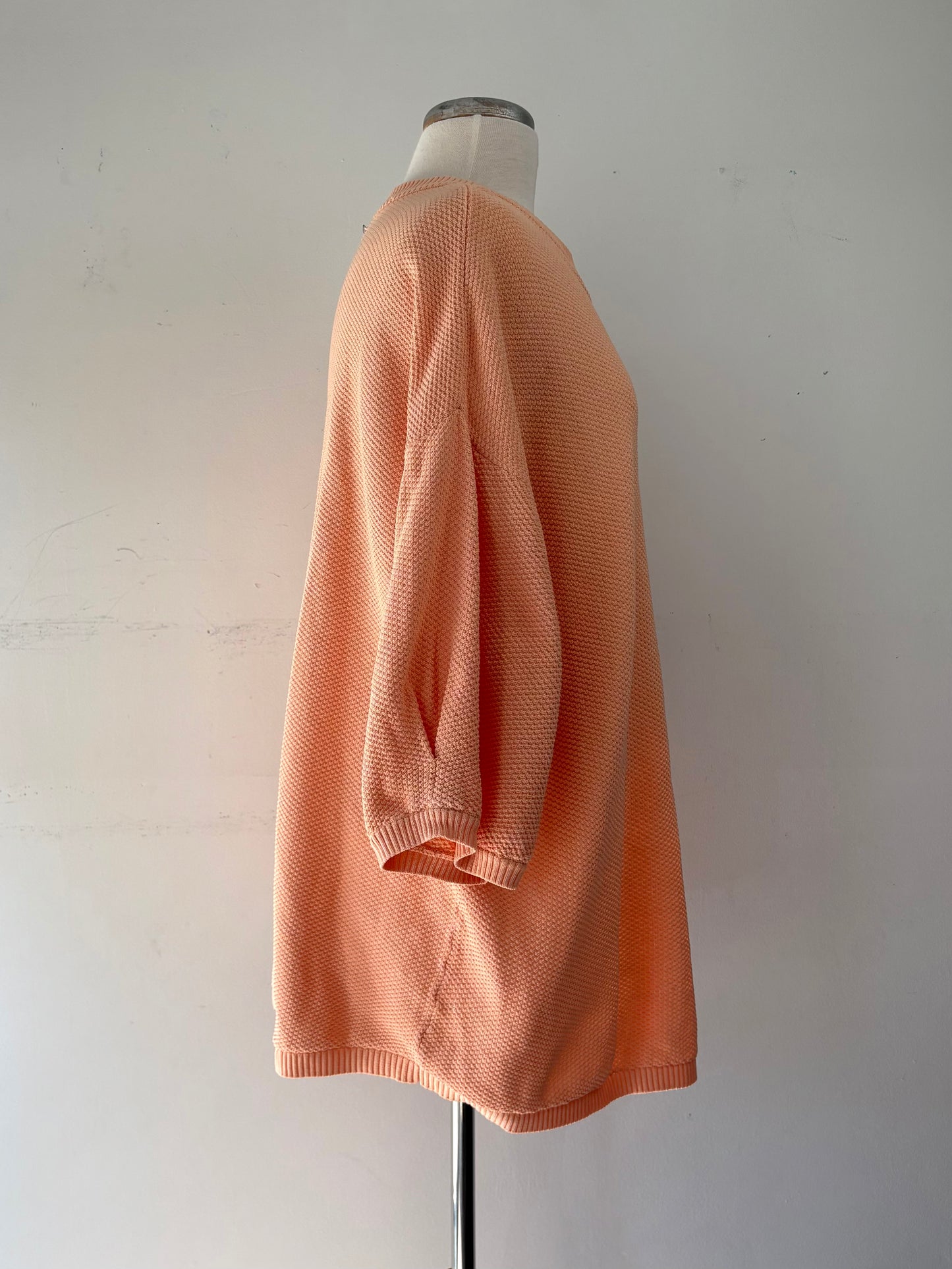 Pull tricot corail, encolure en rond, manche longue | JBEA-38 (L)