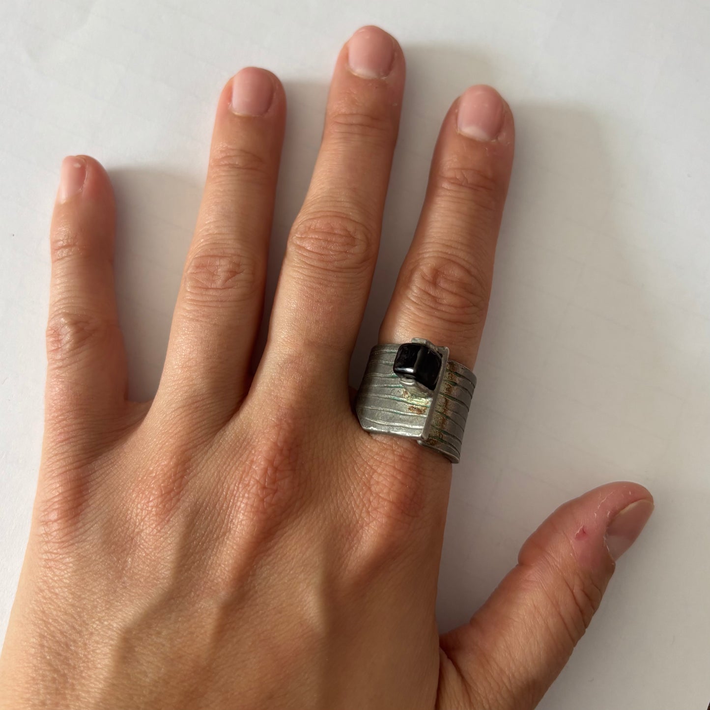 Bague carré noir | MDUB-09