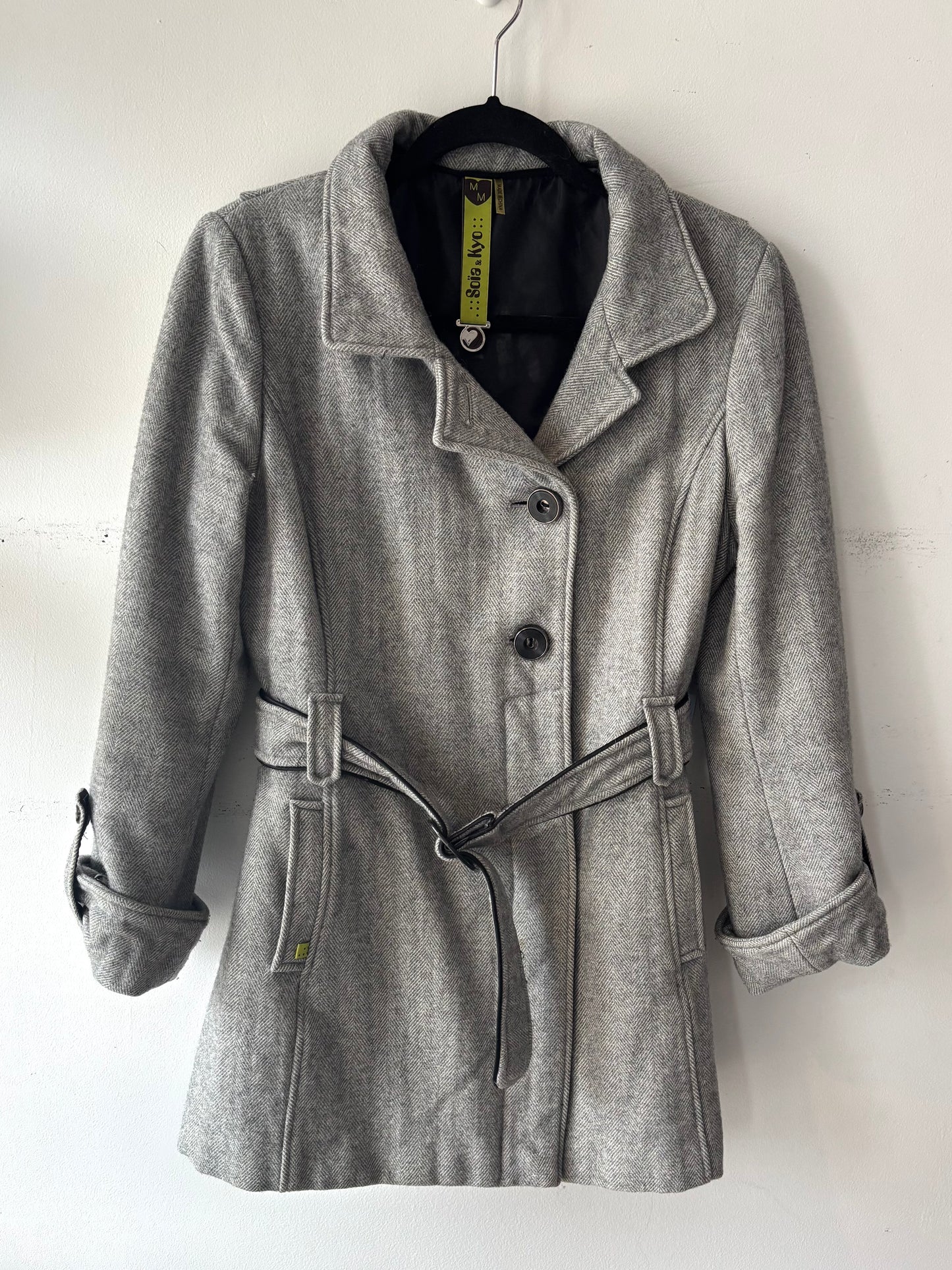 🧚 Manteau mi-saison gris| PINK-409 (M)