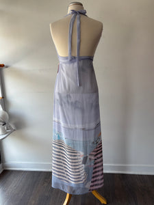 Robe fluide teintes de bleu bretelle | AFAF-15 (M fait petit)