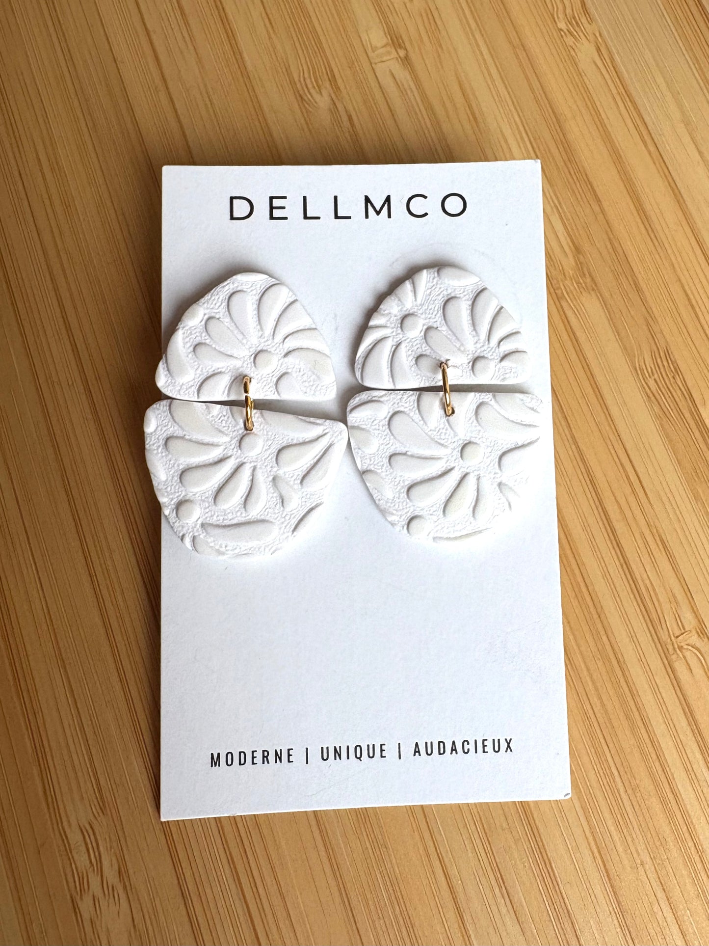 Boucles d'oreilles | Texture Florale | Dellmco