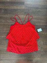 Charger l&#39;image dans la galerie, Camisole rouge à pois blancs| PINK-284 (XS)
