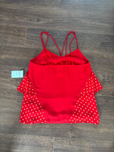 Charger l&#39;image dans la galerie, Camisole rouge à pois blancs| PINK-284 (XS)
