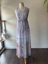Charger l&#39;image dans la galerie, Robe fluide teintes de bleu bretelle | AFAF-15 (M fait petit)
