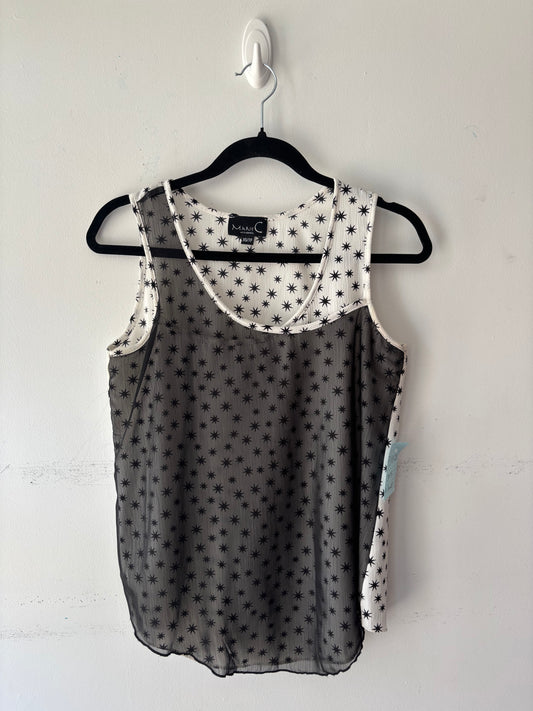 Haut blanc/noir étoiles | PINK-281 (XS)