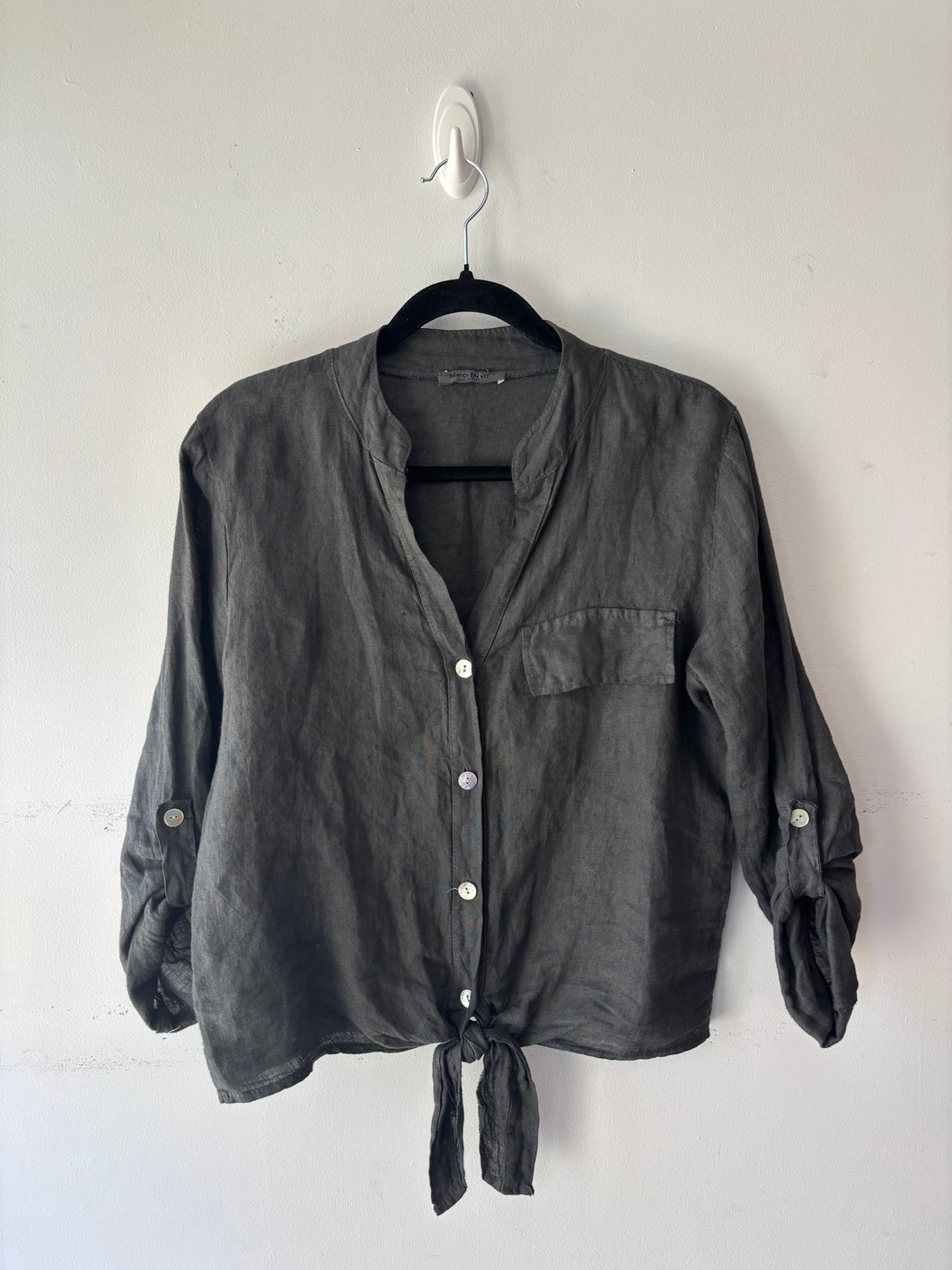 Chemise lin charcoal | EROY-07 (M)