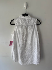 Blouse blanche, pas de manche | PINK-375 (M)