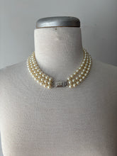Charger l&#39;image dans la galerie, Collier fausses perles, 3 rangs | LGROL-09
