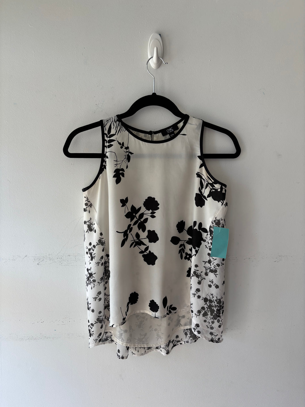 Haut crème/noir fleuri | MNDUH-38 (XS)