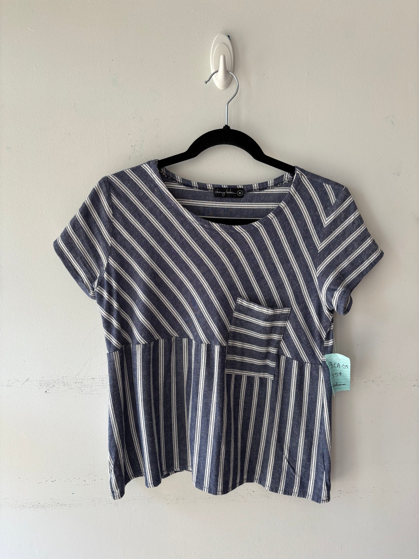 Haut rayé bleu | FBEA-05 (M fait small)