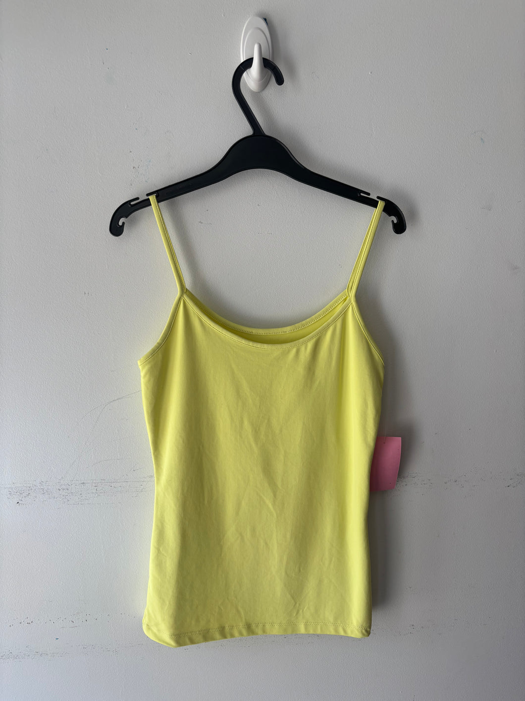 Camisole jaune fluo, fine bretelle | PINK-335 (XS)