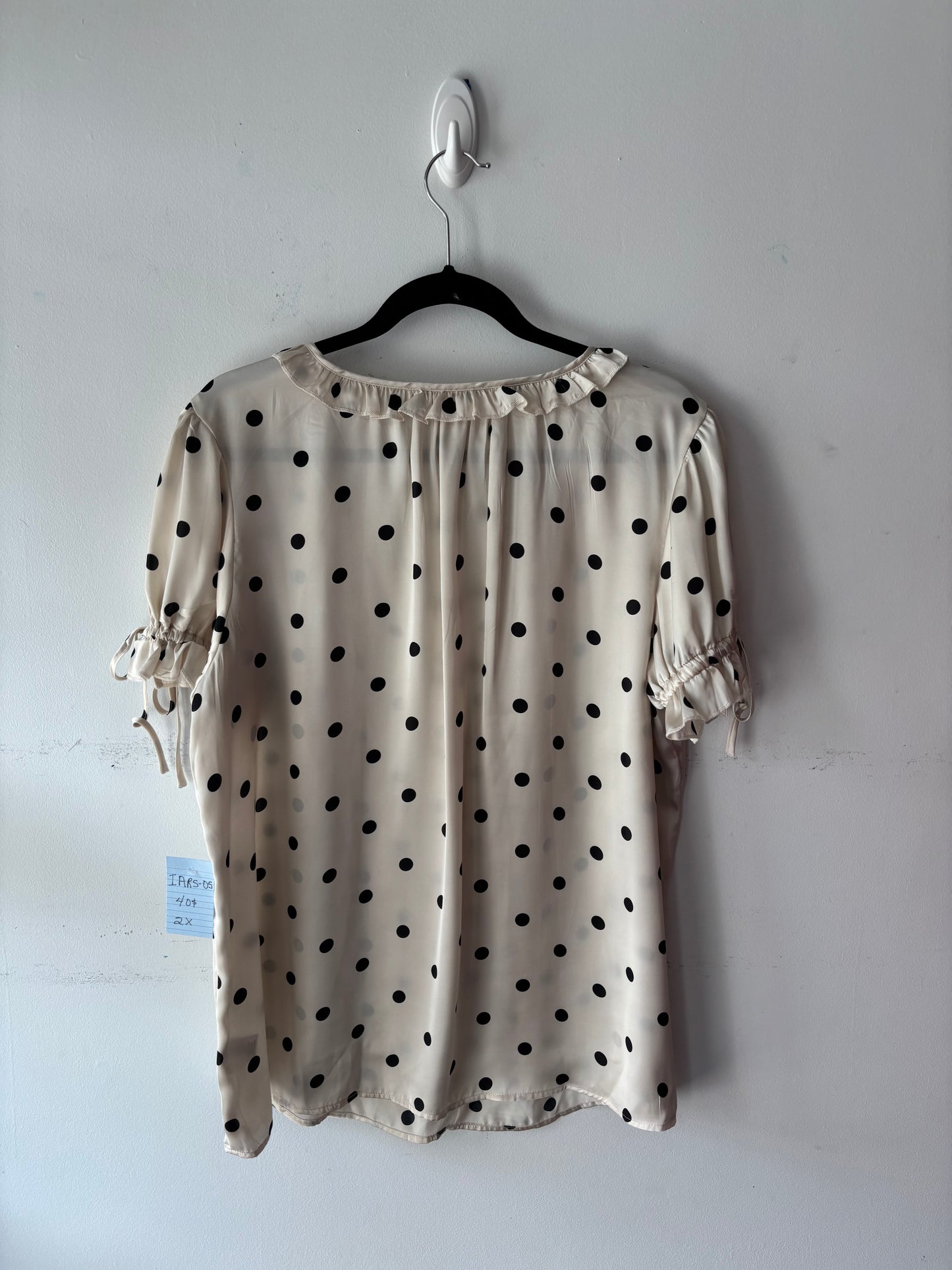 🧚Blouse crème, pois noir | IARS-05 (2 X)