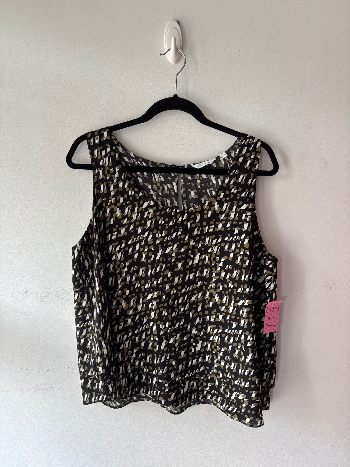Camisole noir/blanc/kaki | PINK-374 (XXL)