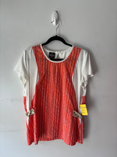 Charger l&#39;image dans la galerie, Haut crème/orangé manche courte | PINK-387 (14 ans)
